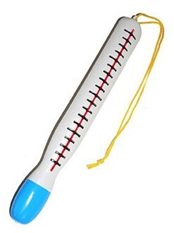 Funny Fashion Nep verkleed speelgoed thermometer 30 cm - Verkleedattributen Multikleur