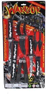 Funny Fashion Ninja verkleedset - 10-delig - verkleedaccessoires