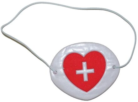 Funny Fashion Ooglapje voor een zuster/verpleegster - verkleed accessoires - plastic Multi