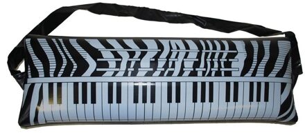Funny Fashion Opblaasbaar keyboard - 60 x 20 cm - muziekinstrumenten verkleed accessoires - muzikant - rockband Multi
