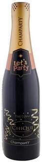 Funny Fashion Opblaasbare champagne fles - Fun/Fop/Party/Oud jaar/Bruiloft - versiering/decoratie - 75 cm - Opblaasfig Multikleur