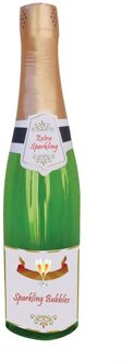 Funny Fashion Opblaasbare champagne fles - Fun/fop/party/oud jaar/Bruiloft - versiering/decoratie - 76 cm - Opblaasfig Groen