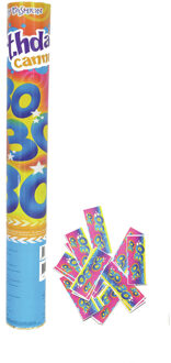 Funny Fashion Party popper/confetti shooter - verjaardag 30 jaar - papier - multi kleuren - 40 cm