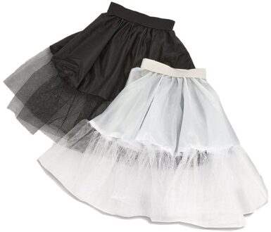 Funny Fashion Petticoat - zwart - kinderen - maat 116-140 - tule - verkleedkleding onderrok - meisjes One size