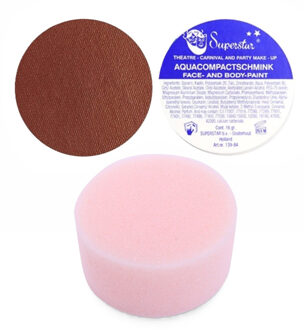 Funny Fashion Pieten schmink setje - Bruin - met sponsje - gezicht - 16 ml - grimeren - kind/volwassenen