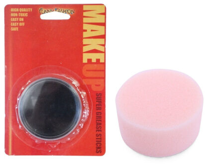 Funny Fashion Pieten schmink setje - Zwart - met sponsje - gezicht - 16 ml - grimeren - kind/volwassenen