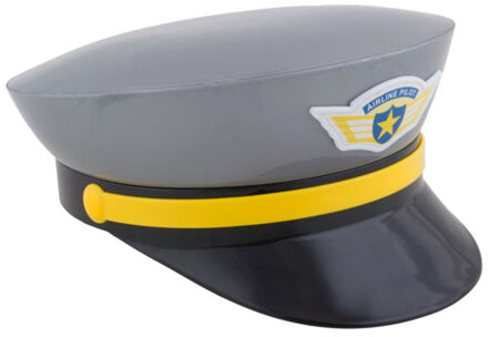 Funny Fashion Pilotenpet - kunststof - voor volwassenen - piloten/beroepen - verkleden
