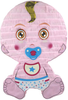 Funny Fashion Pinata van papier - Baby geboren thema - 42 x 28 cm - Feestartikelen babyshower Lichtblauw