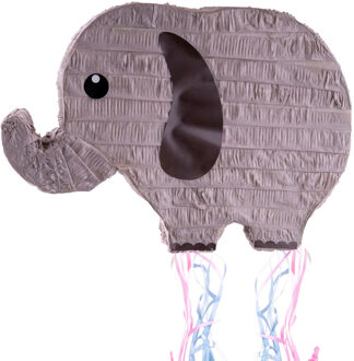 Funny Fashion Pinata van papier - Olifant thema - 43 x 30 cm - Feestartikelen Verjaardag - Pinatas