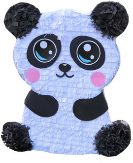 Funny Fashion Pinata van papier - Panda thema - 48 x 38 cm - Feestartikelen verjaardag Wit