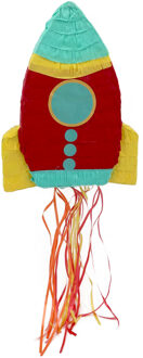 Funny Fashion Pinata van papier - Space/raket thema - 42 x 32 cm - Verjaardag kinderen