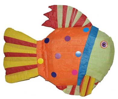 Funny Fashion Pinata vis gekleurd 60 cm Multi