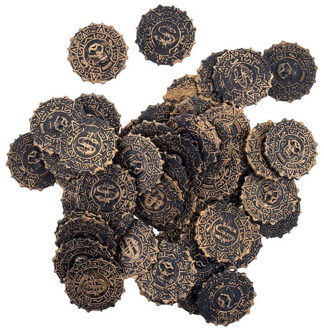 Funny Fashion Piraten munten/geld van kunststof - 50x oude munten - Verkleed speelgoed