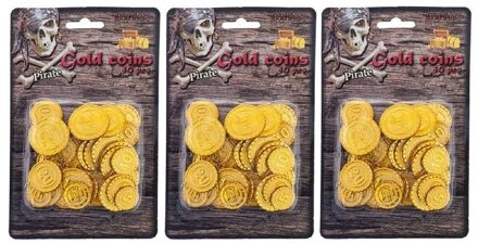 Funny Fashion Piraten schatkist speelgoed munten - goud - 150x stuks - kunststof
