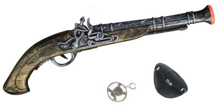 Funny Fashion Piraten thema pistool en ooglapje - verkleed speelgoed - Volwassenen/kinderen