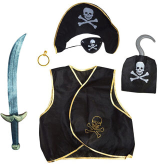 Funny Fashion Piraten verkleedset - 6-delig - carnaval accessoires