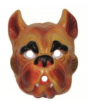 Funny Fashion Plastic hond masker voor volwassenen Multi