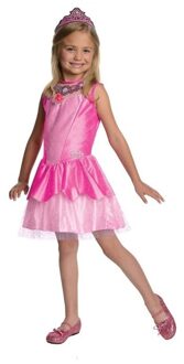 Funny Fashion Roze prinsessen jurkje met tiara 3-5 jaar (98-110 cm) - Carnavalsjurken