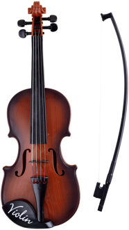 Funny Fashion Speelgoed viool voor kinderen - bruin - 42 x 15 cm - muziekinstrumenten - Violist