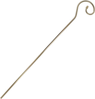 Funny Fashion Staf van Sinterklaas - matgoud - metaal - 200 cm - 5-delig - Verkleedattributen Goudkleurig