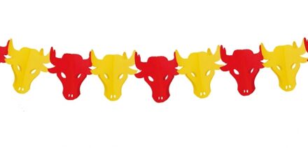 Funny Fashion Stieren thema slinger kleuren van Spanje - 300 cm - Spaanse thema feestartikelen/versieringen