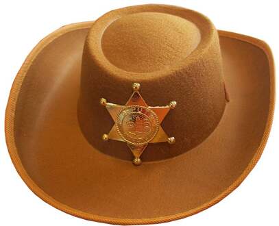Funny Fashion Stoere bruine cowboy hoed voor kinderen