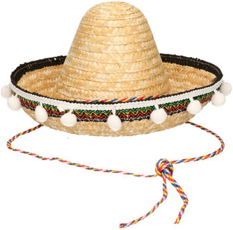 Funny Fashion Stro sombrero 25 cm voor kinderen