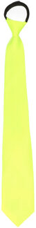 Funny Fashion Stropdas - neon geel - polyester - 45 cm Fluor geel