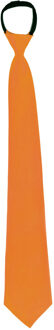 Funny Fashion Stropdassen neon oranje - Verkleedstropdassen