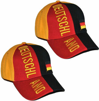 Funny Fashion Supporters baseballcap/pet - 2x - Duitsland - landen/supporters thema