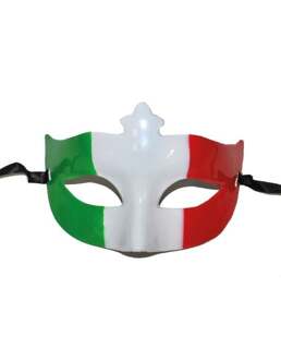 Funny Fashion Supporters oogmasker rood/groen/wit Italie