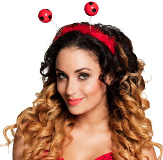Funny Fashion Tiara Lieveheersbeestje Rood