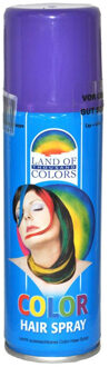 Funny Fashion Toppers Carnaval verkleed haar verf/spray paars 111 ml - Verkleedhaarkleuring