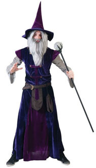 Funny Fashion Tovenaar verkleedkleding kostuum - incl. hoed - heren - carnaval - pak - maat Large