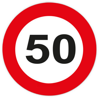 Funny Fashion Verjaardag feest bordjes 50 jaar - 8x stuks - dia 23 cm - leeftijd thema bordjes - Abraham/sarah