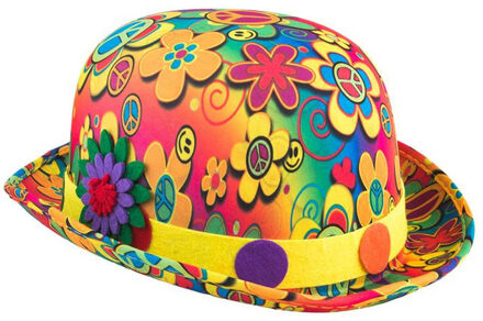 Funny Fashion Verkleed Bolhoed voor Volwassenen - Flower Power - Carnaval Clown Kostuum Hoedjes