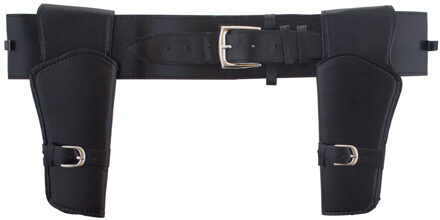 Funny Fashion Verkleed cowboy holster voor 2 revolvers/pistolen - maat is voor volwassenen