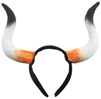 Funny Fashion Verkleed diadeem met stieren/koeien hoorns - Carnaval verkleedkleding accessoires - dieren