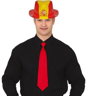 Funny Fashion Verkleed hoed vlag Spanje - plastic - Landen vlag supporters artikelen
