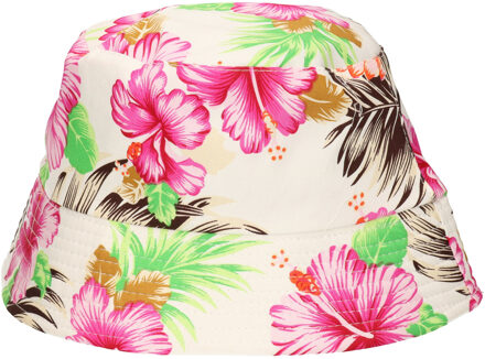 Funny Fashion Verkleed hoedje Tropical Hawaii party - Summer print - wit - volwassenen - Carnaval