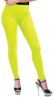 Funny Fashion Verkleed legging neon geel voor dames