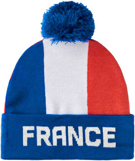 Funny Fashion Verkleed muts - Supporters Frankrijk - voor volwassenen - in vlag kleuren - polyester
