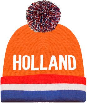 Funny Fashion Verkleed muts - Supporters Nederland/holland - voor volwassenen - in vlag kleuren - polyester - Verkleedho Oranje