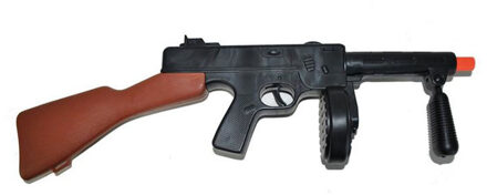 Funny Fashion Verkleed speelgoed wapens gangsters machinepistool zwart 50 cm