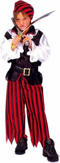 Funny Fashion Verkleedpak Piraat Jongen Zwarthart 104 - Carnavalskleding