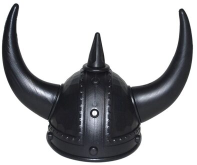 Funny Fashion Viking verkleed helm - zwart - volwassenen - Formaat 59 cm