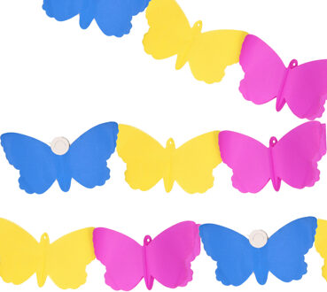 Funny Fashion Vlinder dieren voorjaar thema slinger 400 cm van papier