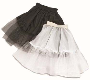 Funny Fashion Voordelige witte kinder petticoat met tule One size