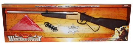 Funny Fashion Western set - Speelgoed geweer - 60 cm - sheriff artikelen - cowboy set