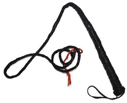 Funny Fashion Western verkleed zweep met handvat - zwart - 120 cm - cowboy en indianen